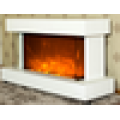 Movable electric fireplace with mantel